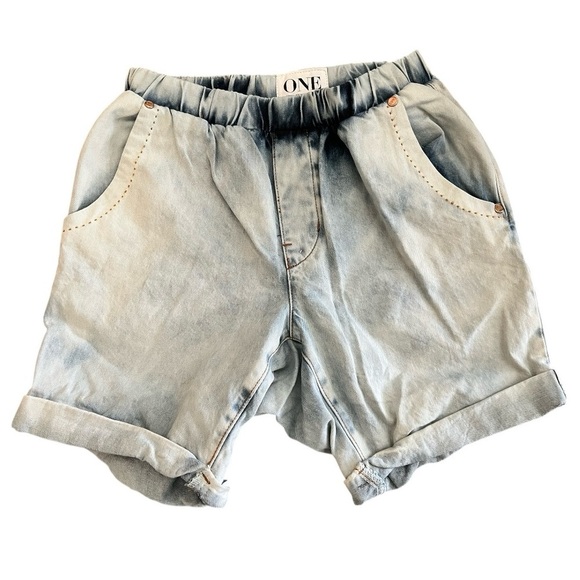 One Teaspoon Richie Denim shorts in Anarchy color size 28 AU/6 US NWT - Picture 1 of 11